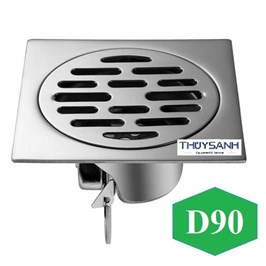 Phễu thu nước ban công mặt 100x100.Inox 304.Lắp ống D90. F02SA-DN65/80