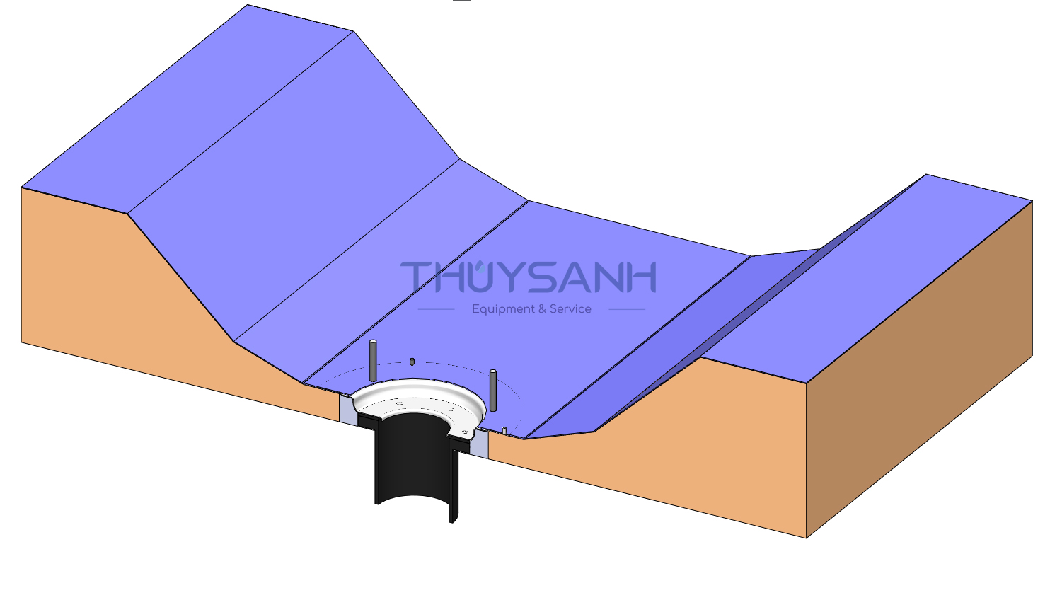 Cách lắp đặt phễu thu nước siphonic máng bê tông - 3