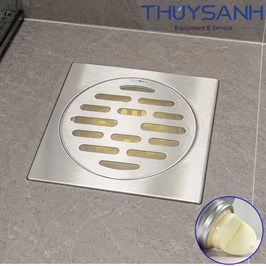 Phễu thoát sàn chống trào ngược CT02, mặt 100x100, lắp ống D60, 75, 90